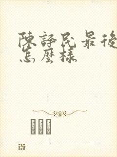 陈译民最后结局怎么样