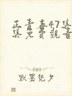 正青春47集全集免费观看