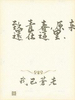 致青春,原来你还在这里.