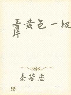 看黄色一级一级片封面