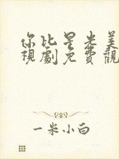 你比星光美丽电视剧免费观看番外篇