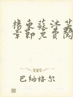 杨东苏沐芸最新章节免费阅读小说封面