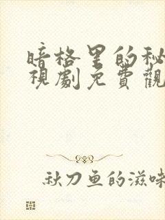 暗格里的秘密电视剧免费观看高清封面