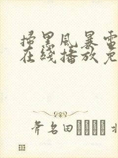 扫黑风暴电视剧在线播放免看全集高清