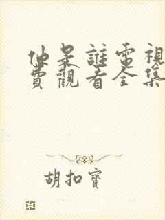 他是谁电视剧免费观看全集完整版