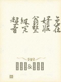 超级翁婿免费观看完整版在线全集