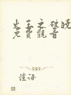 火王之破晓之战免费观看