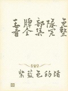 王牌部队免费观看全集完整版