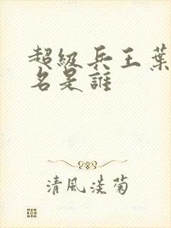 超级兵王叶谦无名是谁