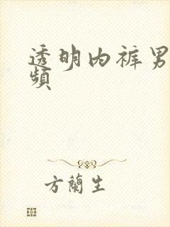 透明内裤男模视频