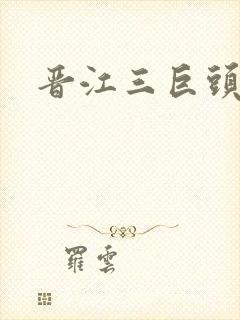 晋江三巨头是谁封面