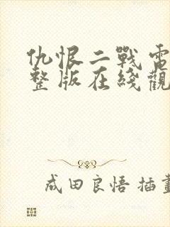 仇恨二战电影完整版在线观看高清