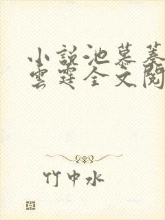 小说池慕蓁与霍云霆全文阅读