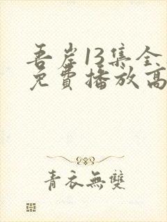 吾岸13集全集免费播放高清版