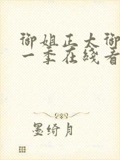 御姐正太御姐第一季在线看全集