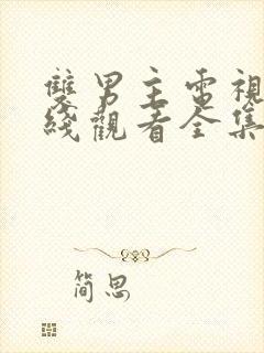 双男主电视剧在线观看全集免费