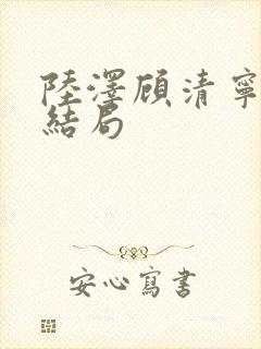 陆泽顾清宁原著结局