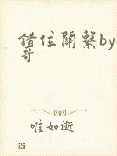 错位关系by东哥封面