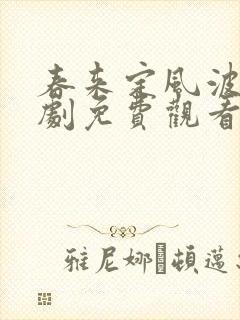 春来定风波电视剧免费观看全集高清封面