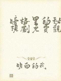 暗格里的秘密电视剧免费观看第21集