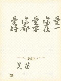 爱你爱你爱你随时都要在一起封面