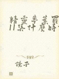 精灵梦叶罗丽第11集什么时候播出封面