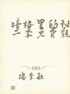 暗格里的秘密第二季免费观看