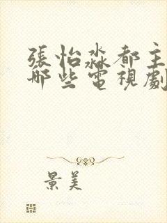 张怡淼都主演过哪些电视剧