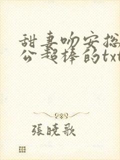 甜妻吻安总裁老公超棒的txt下载