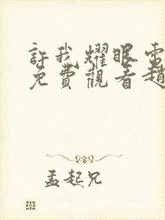 许我耀眼电视剧免费观看赵露思