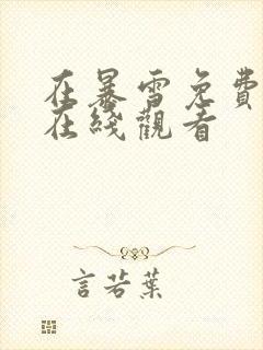 在暴雪免费播放在线观看封面