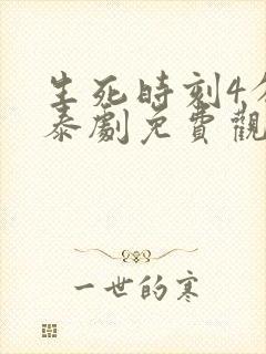 生死时刻4分钟泰剧免费观看封面