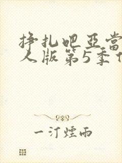 挣扎吧亚当君真人版第5季什么时候上映