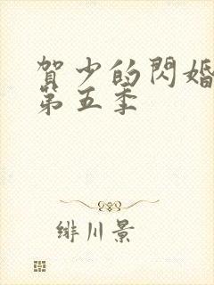 贺少的闪婚暖妻第五季封面