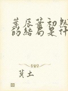 叶辰萧初然最后的结局是什么