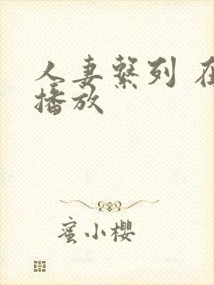 人妻系列 在线播放