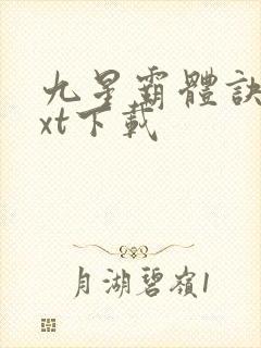 九星霸体诀最txt下载