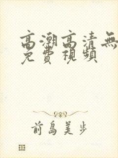 高潮高清无遮挡免费视频