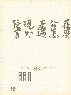 发现老公在外面有外遇怎么办封面