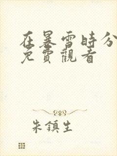 在暴雪时分高清免费观看