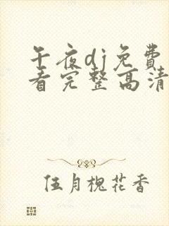 午夜dj免费观看完整高清