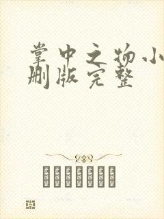 掌中之物小说未删版完整