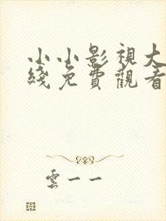 小小影视大全在线免费观看