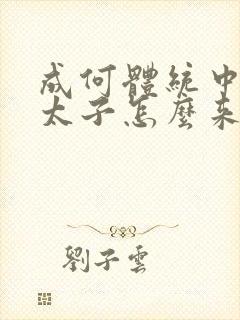 成何体统中的小太子怎么来的