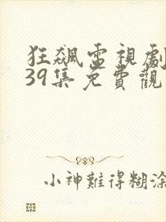 狂飙电视剧1到39集免费观看