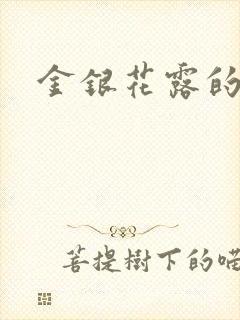 金银花露的小说封面