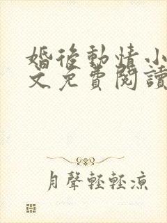 婚后动情小说全文免费阅读无弹窗