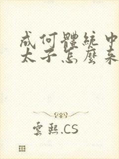 成何体统中的小太子怎么来的