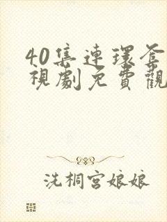 40集连环套电视剧免费观看