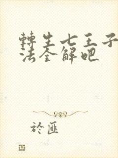 转生七王子的魔法全解吧封面